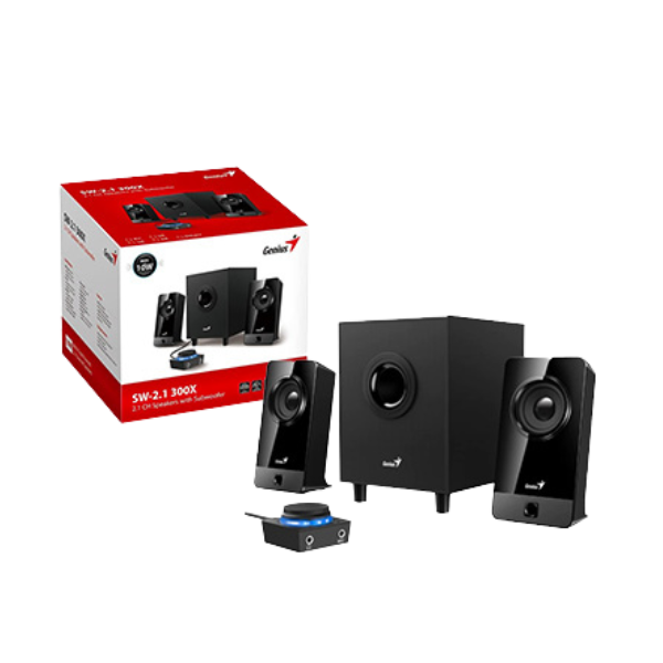 PARLANTES GENIUS SW-2 1 300X 10W NEGRO