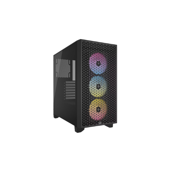 GABINETE CORSAIR 3000D RGB AIRFLOW MID- TOWER TG RGB FAN X3 BLACK