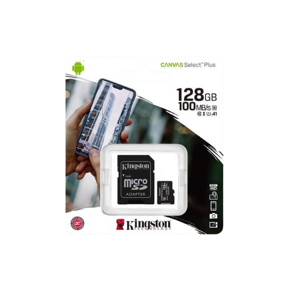 MICRO SD KINGSTON 128GB C10 CANVAS SELECT PLUS