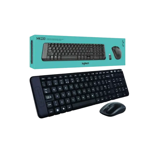 TECLADO + MOUSE LOGITECH WIR MK220 BLK 920-004430