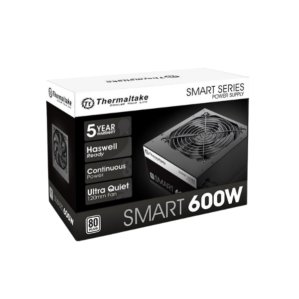 FUENTE THERMALTAKE SMART 600W WHITE 80 PLUS