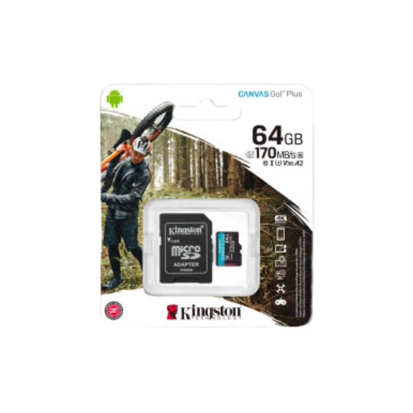MICRO SD KINGSTON 64GB V30 CANVAS GO PLUS