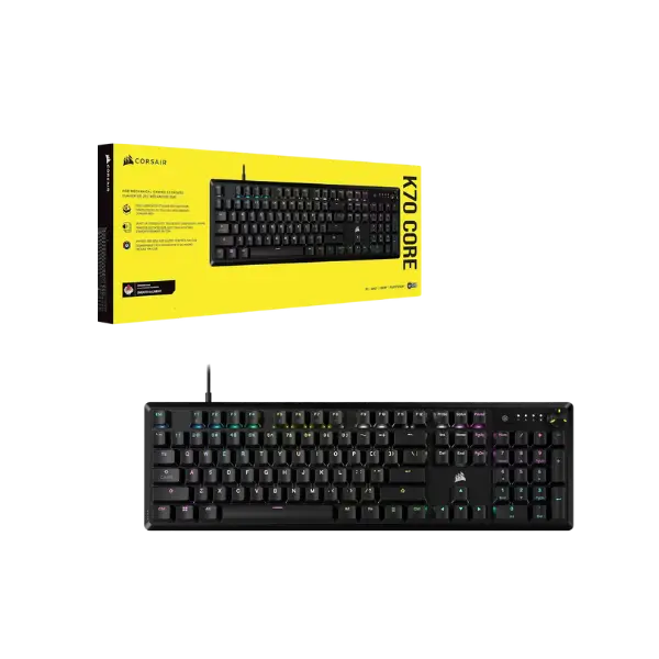 TECLADO CORSAIR K70 RGB CORE MECANICO RED BLACK