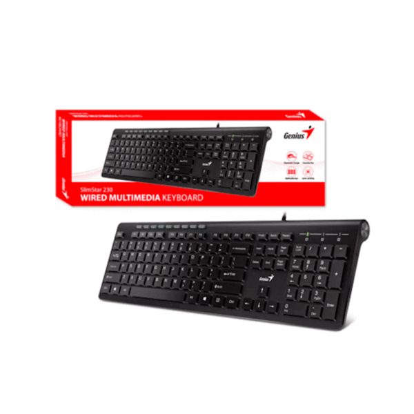 TECLADO GENIUS SLIMSTAR 230 II USB BLACK