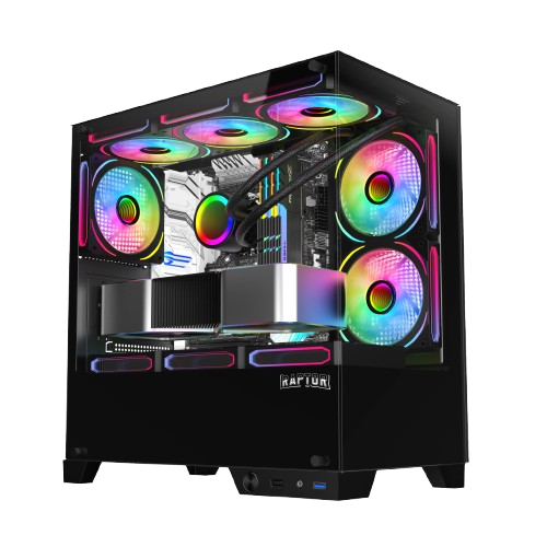 GABINETE RAPTOR THUNDER STRIKE TH MT RGB FAN X1