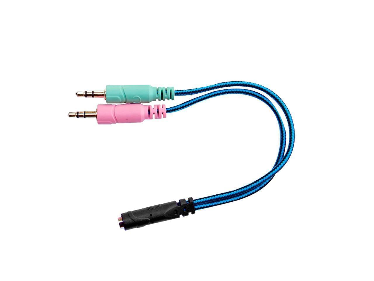 ADAPTADOR 2 STERIEO 3.5 MACHO A HEMBRA DE 4 CONTACTOS NSADST2ST3