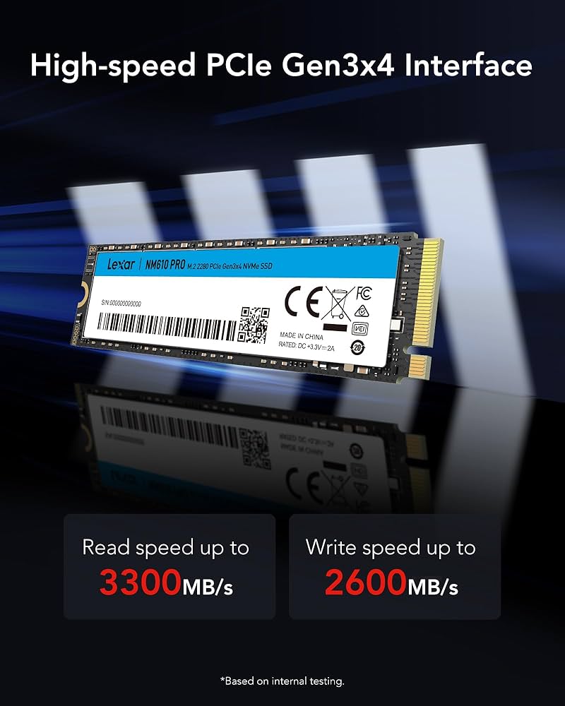 DISCO SSD M.2 LEXAR NM610 PRO 1TB NVME