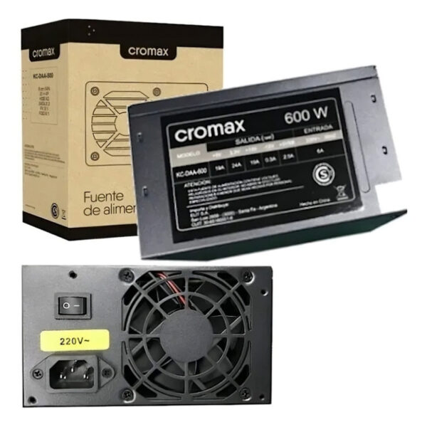 FUENTE CROMAX KC-DDA 600W ATX