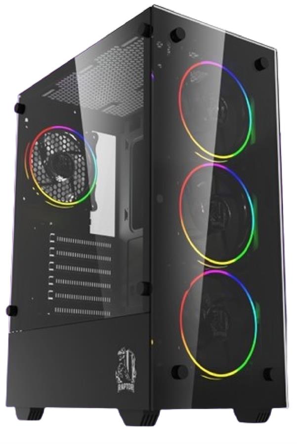 GABINETE RAPTOR SENTINEL TG MT X4 FAN RGB