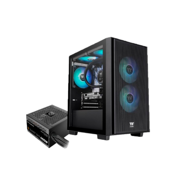 GABINETE TT H16 MICRO TOWER TG FAN ARGB X3 WHITE C/FUENTE 650W