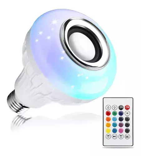 LAMPARA EN FORMA DE FOCO CON PARLANTE LUZ LED *