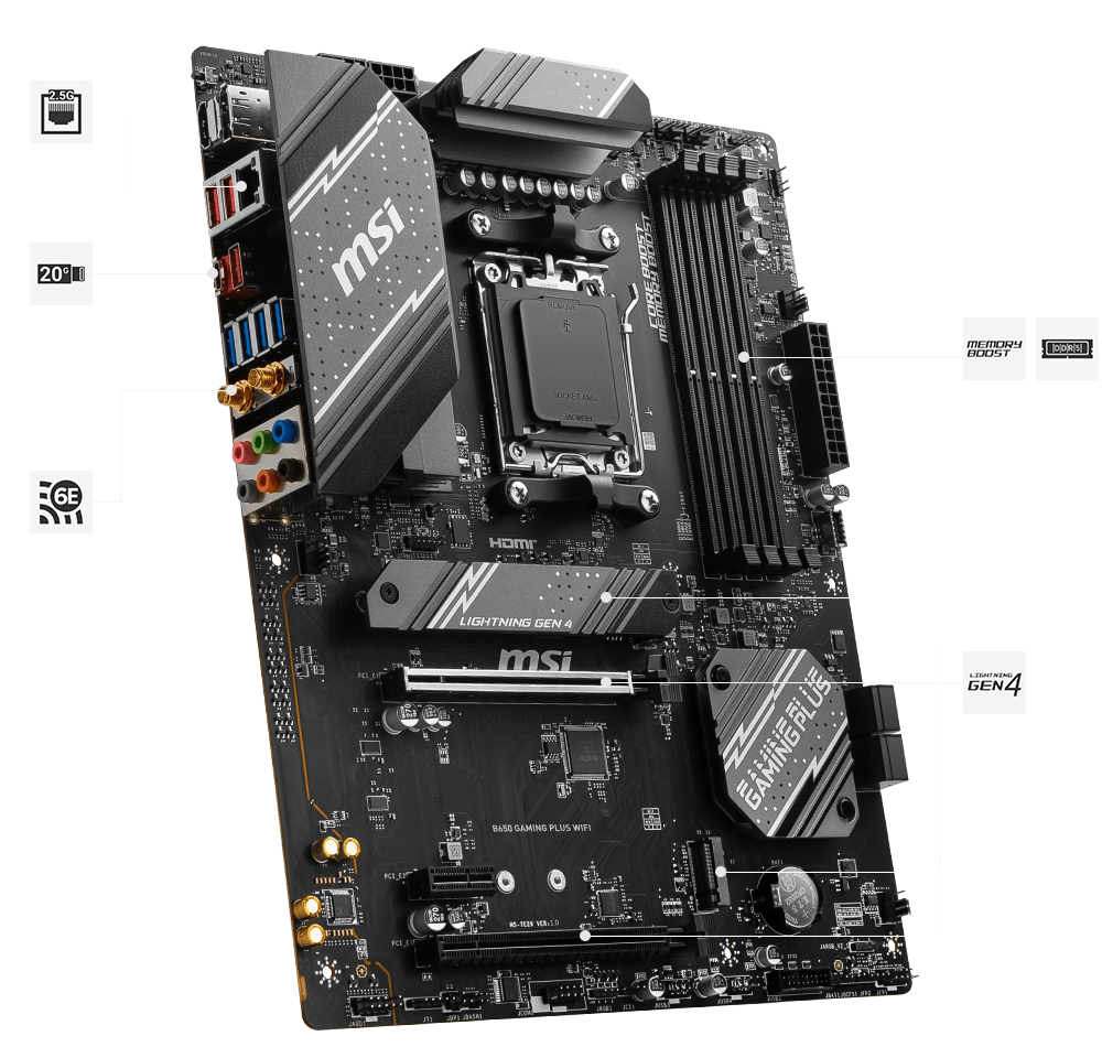 MOTHER MSI B650 GAMING PLUS WIFI DDR5 AM5