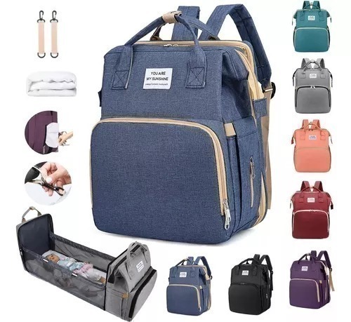 MOCHILA MATERNAL – Transformable en cambiador o cuna- CALIDAD AAA – REFORZADA