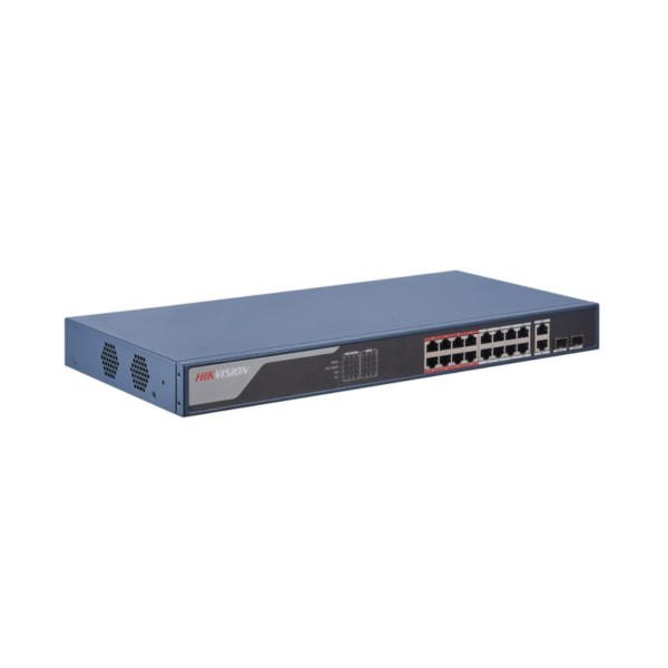 SWITCH HIKVISION 16P GIGABIT POE+1 +RJ45+1 OPT