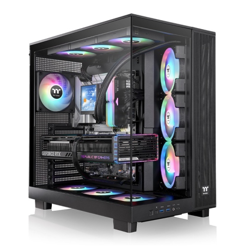 GABINETE THERMALTAKE VIEW 380XL TG ARGB BLACK FANX4